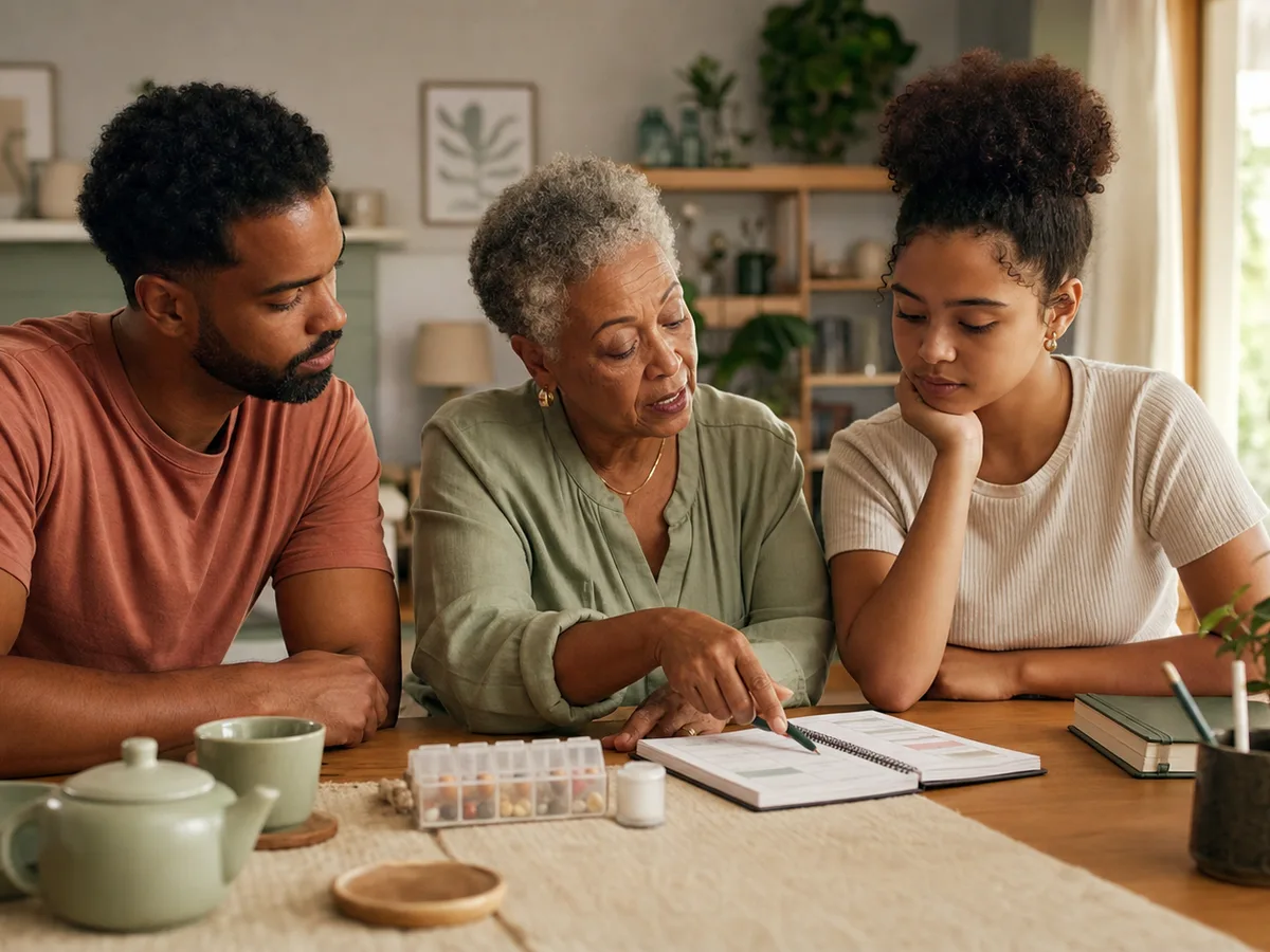 Família multigeracional reúne agenda, remédios e próximos passos em uma mesma conversa